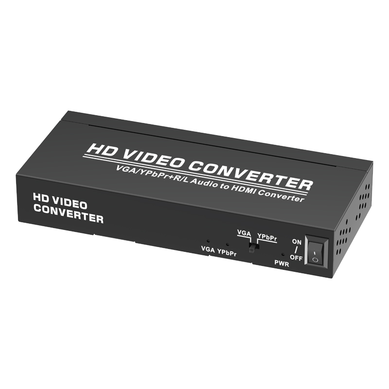 VGA / YPbPr +R/L Audio to HDMI Converter