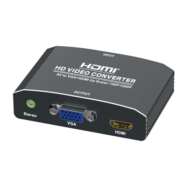 AV to VGA+HDMI Converter